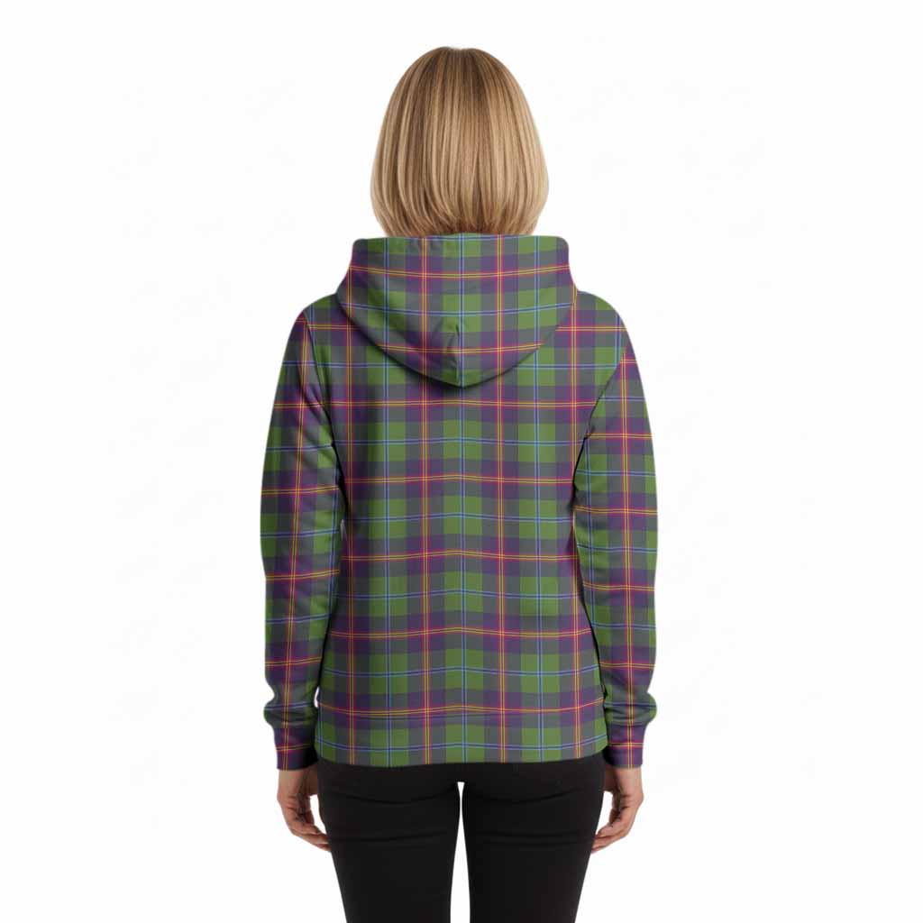 Young Tartan Crest Hoodie Ferocious Lion Style