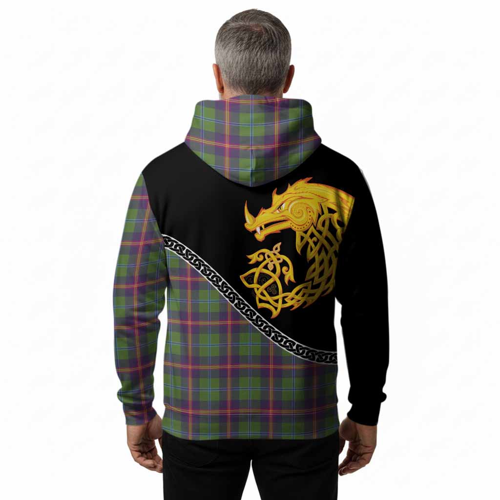 Young Tartan Crest Hoodie Legendary Dragon Knot Half Style