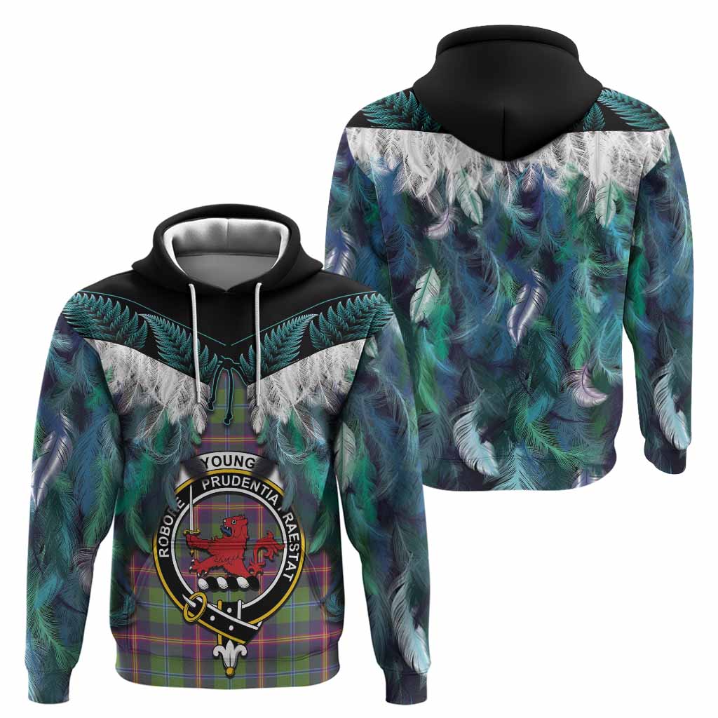 Young Tartan Crest Hoodie New Zealand Maori Korowai Cloak