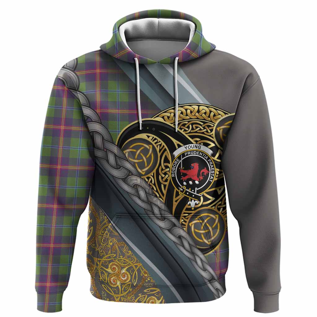 Young Tartan Crest Hoodie Scottish Triskele Celtic