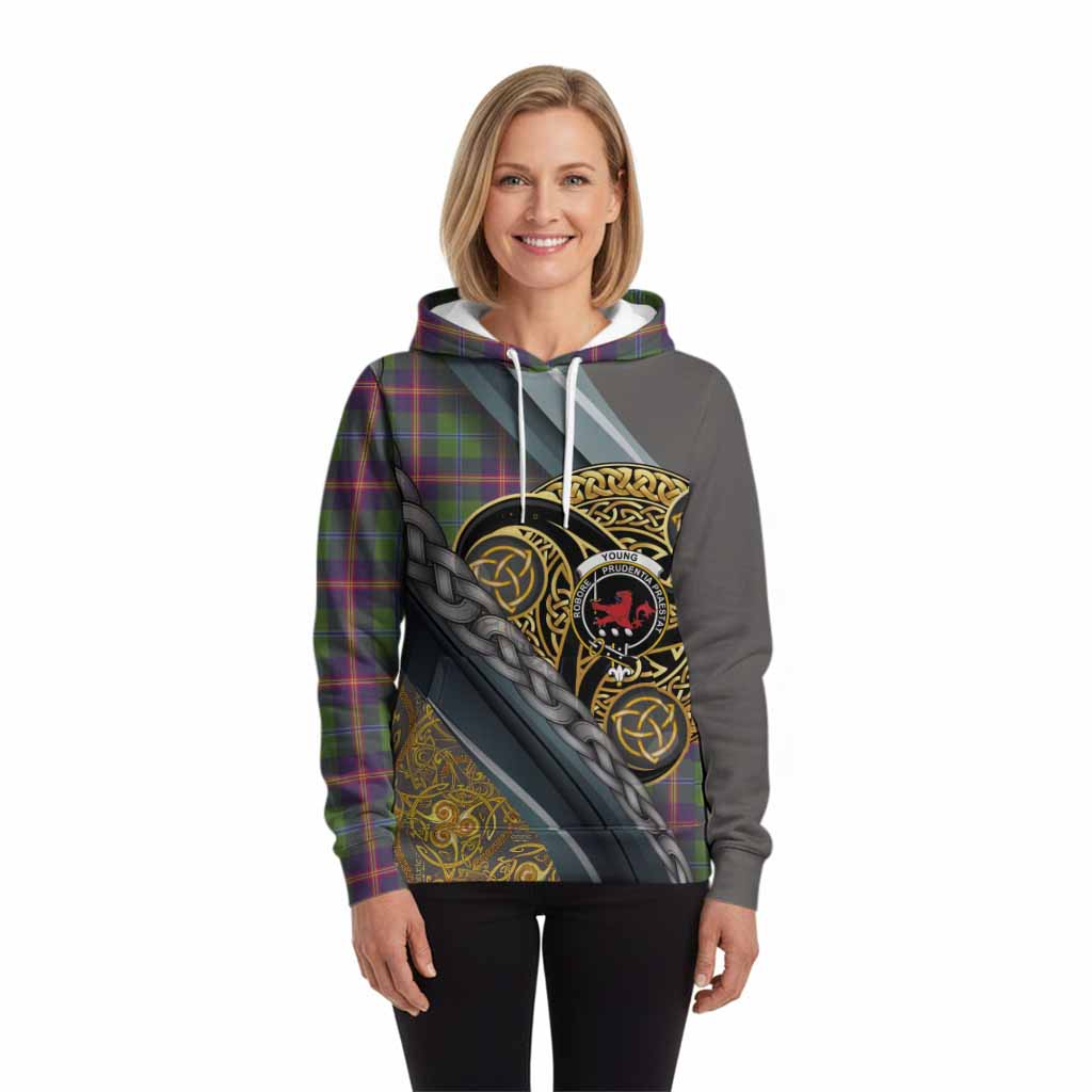 Young Tartan Crest Hoodie Scottish Triskele Celtic