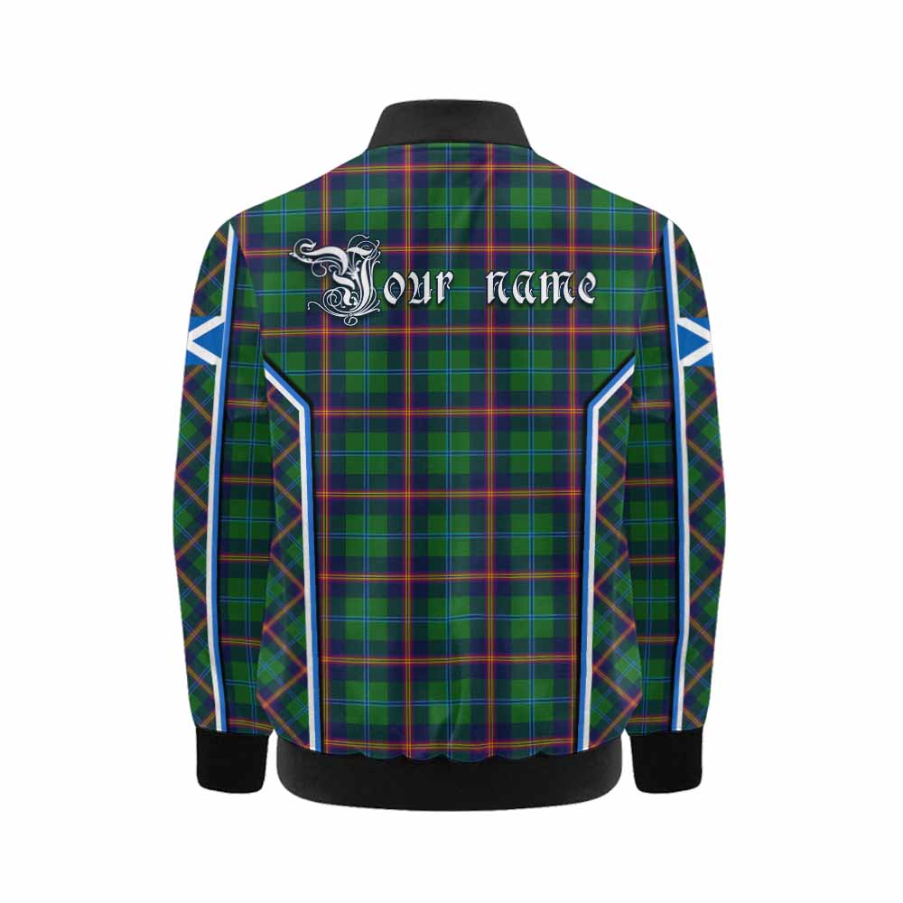 Young Tartan Crest Kid Bomber Jacket Scotland Coat of Arm Flag Style - Tartan Vibes Clothing
