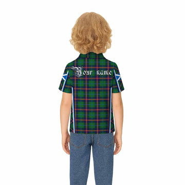 Young Tartan Crest Kid Polo Shirt Scotland Coat of Arm Flag Style - Tartan Vibes Clothing