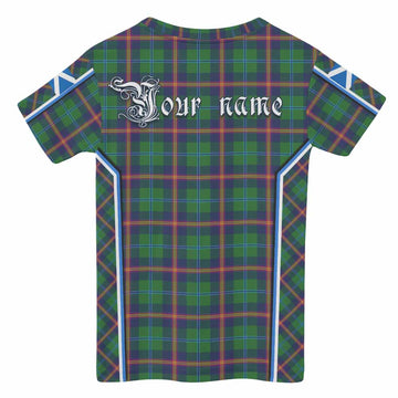 Young Tartan Crest Kid T-shirt Scotland Coat of Arm Flag Style - Tartan Vibes Clothing