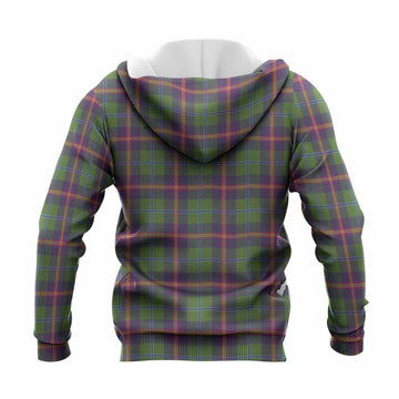 Young Tartan Crest Knitted Hoodie Ferocious Lion Style