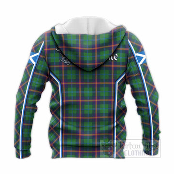 Young Tartan Crest Knitted Hoodie Scotland Coat of Arm Flag Style - Tartan Vibes Clothing