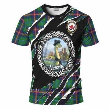 Young Tartan Crest Loch Ness Monster T-Shirt Celtic Knot Nessie Art