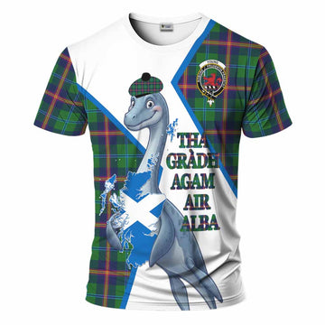 Young Tartan Crest Loch Ness Monster T-Shirt Nessie Scottish Map Tha Gradh Agam Air Alba