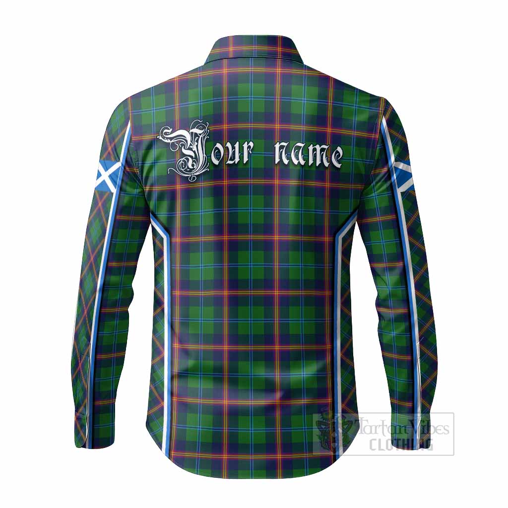 Young Tartan Crest Long Sleeve Button Shirts Scotland Coat of Arm Flag Style - Tartan Vibes Clothing