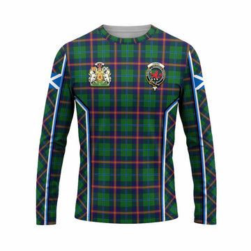 Young Tartan Crest Long Sleeve T-Shirt Scotland Coat of Arm Flag Style - Tartan Vibes Clothing