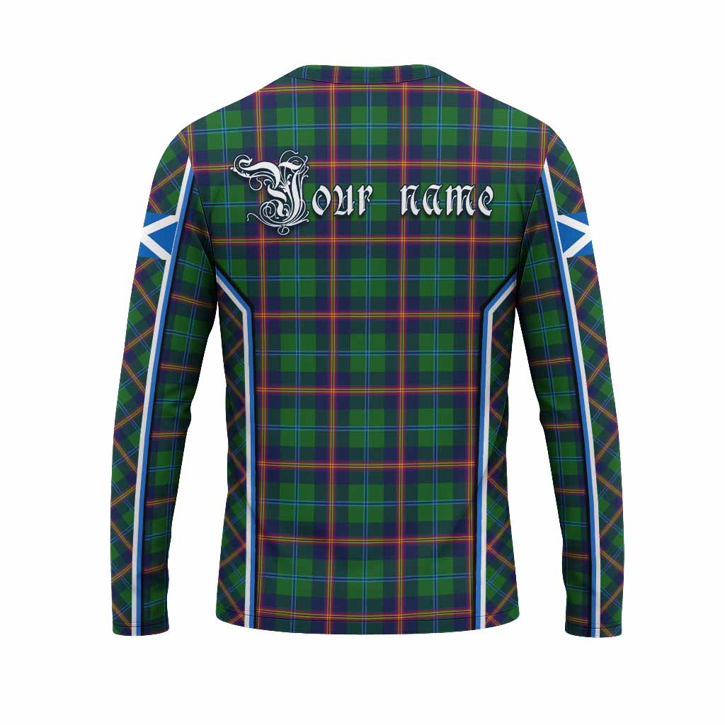 Young Tartan Crest Long Sleeve T-Shirt Scotland Coat of Arm Flag Style - Tartan Vibes Clothing
