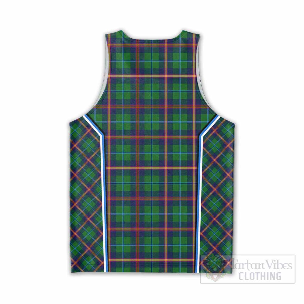 Young Tartan Crest Men Tank Top Scotland Coat of Arm Flag Style - Tartan Vibes Clothing