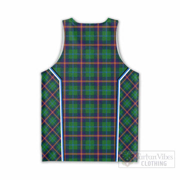 Young Tartan Crest Men Tank Top Scotland Coat of Arm Flag Style