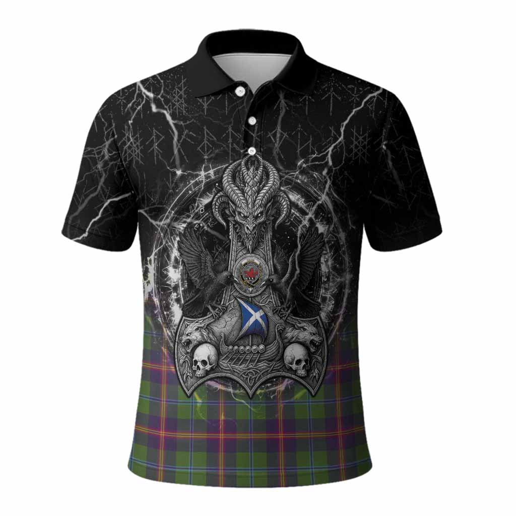 Young Tartan Crest Polo Shirt Celtic Odin's Raven Legacy