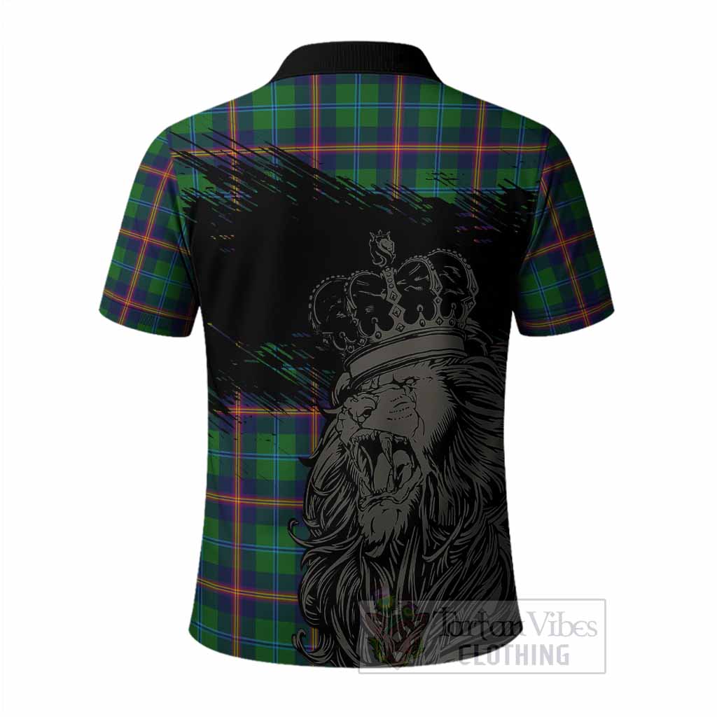 Young Tartan Crest Polo Shirt Crowned Lion Heritage Style