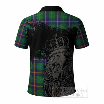 Young Tartan Crest Polo Shirt Crowned Lion Heritage Style