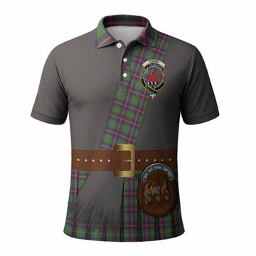 Young Tartan Crest Polo Shirt Kilt Costume Style