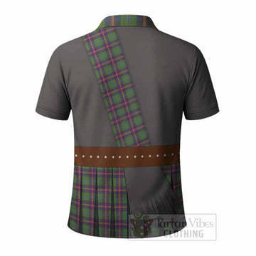 Young Tartan Crest Polo Shirt Kilt Costume Style