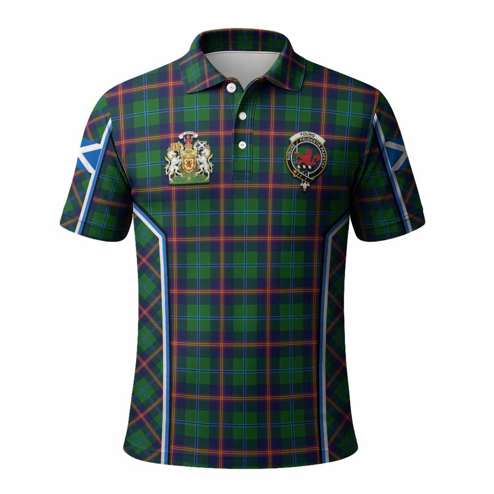 Young Tartan Crest Polo Shirt Scotland Coat of Arm Flag Style - Tartan Vibes Clothing