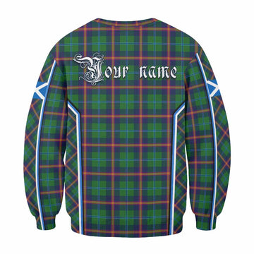 Young Tartan Crest Sweatshirt Scotland Coat of Arm Flag Style