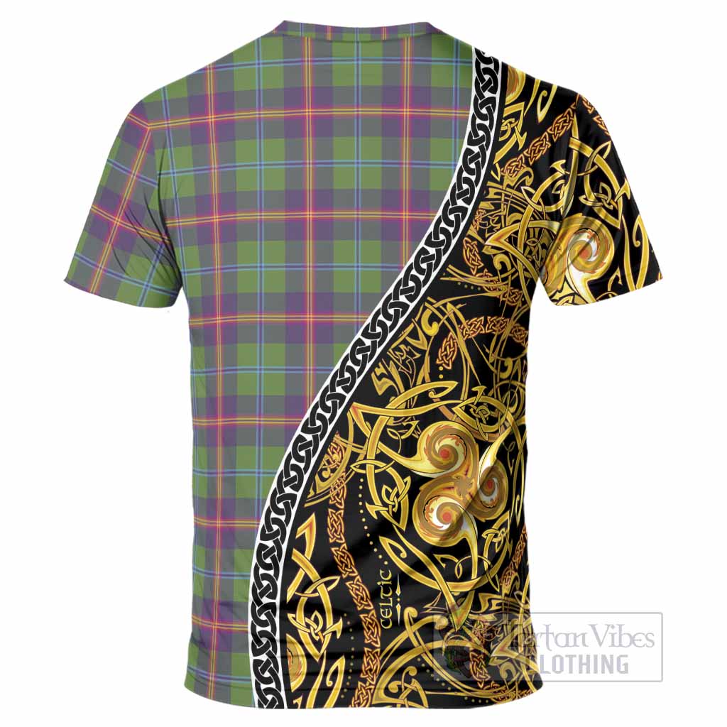 Young Tartan Crest T-Shirt Celtic Knot and Triple Trickle Spiral Symbols
