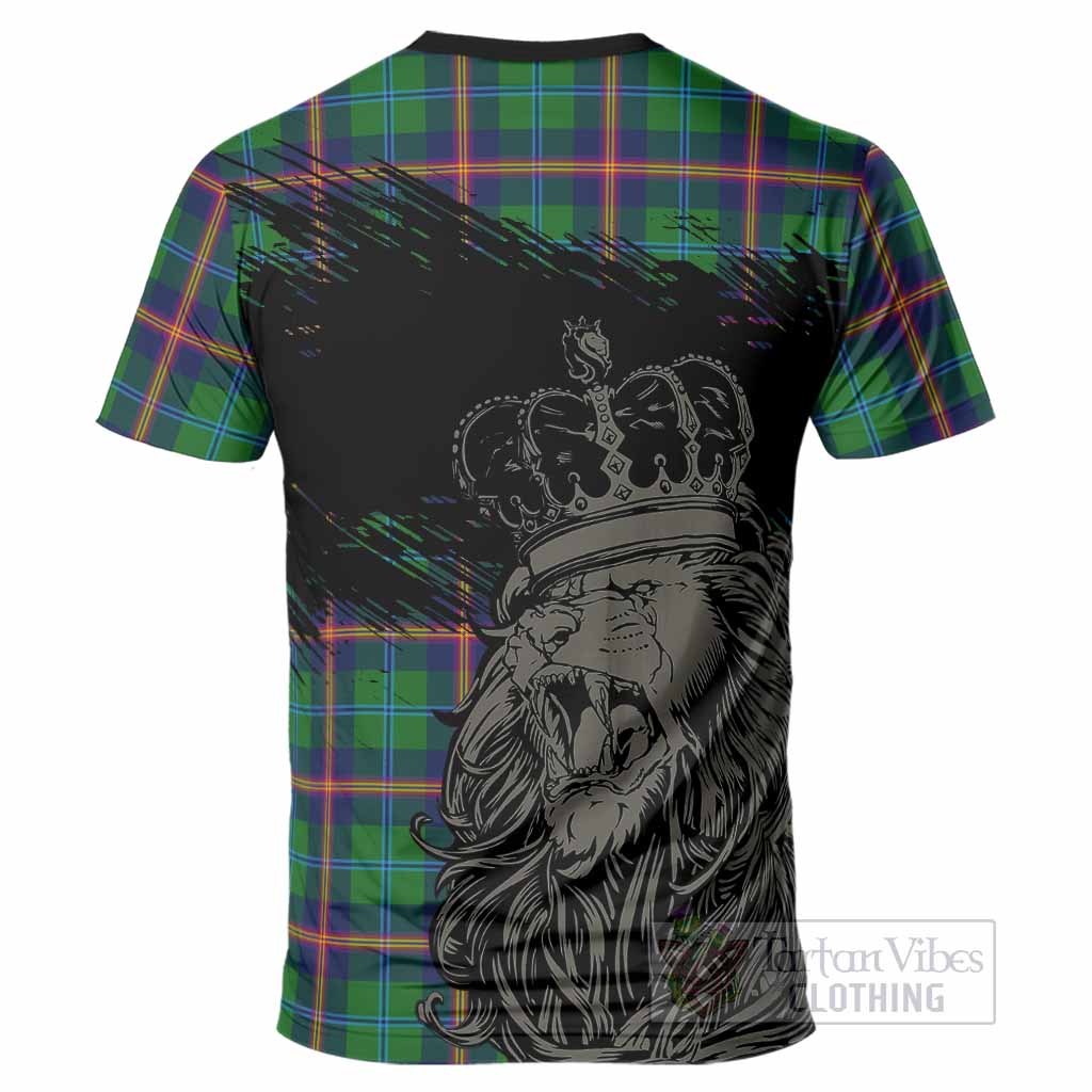 Young Tartan Crest T-Shirt Crowned Lion Heritage Style