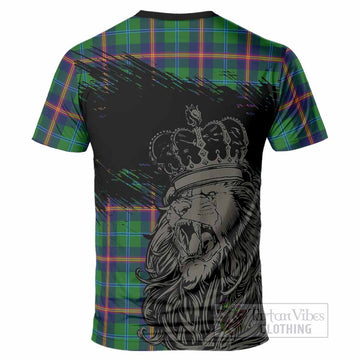 Young Tartan Crest T-Shirt Crowned Lion Heritage Style