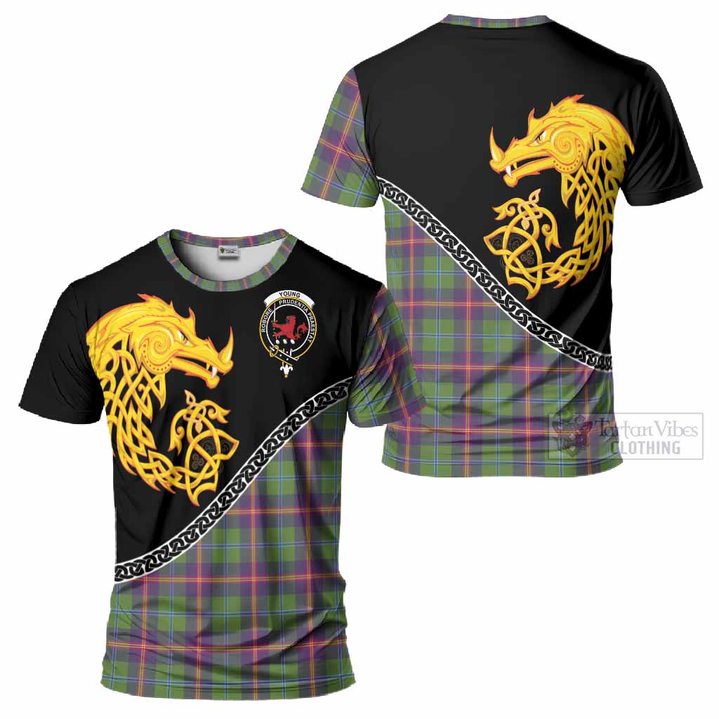 Young Tartan Crest T-Shirt Legendary Dragon Knot Half Style