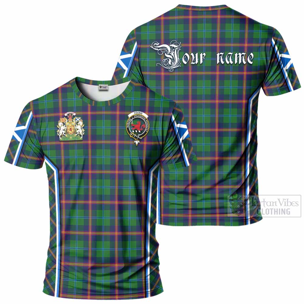 Young Tartan Crest T-shirt Scotland Coat of Arm Flag Style - Tartan Vibes Clothing