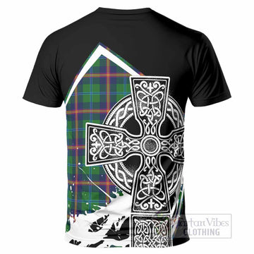 Young Tartan Crest T-Shirt Scottish Celtic Cross Heritage