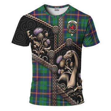 Young Tartan Crest T-Shirt Scottish Thistle Loch Ness Monster