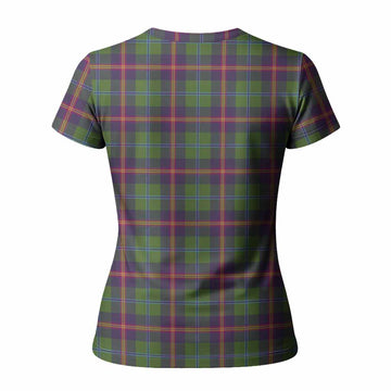 Young Tartan Crest Women T shirt Ferocious Lion Style