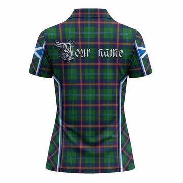 Young Tartan Crest Women's Polo Shirt Scotland Coat of Arm Flag Style