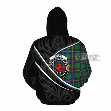 Young Tartan Family Crest Cotton Hoodie Celtic Scottish Thistle Floral - Tartan Vibes Clothing
