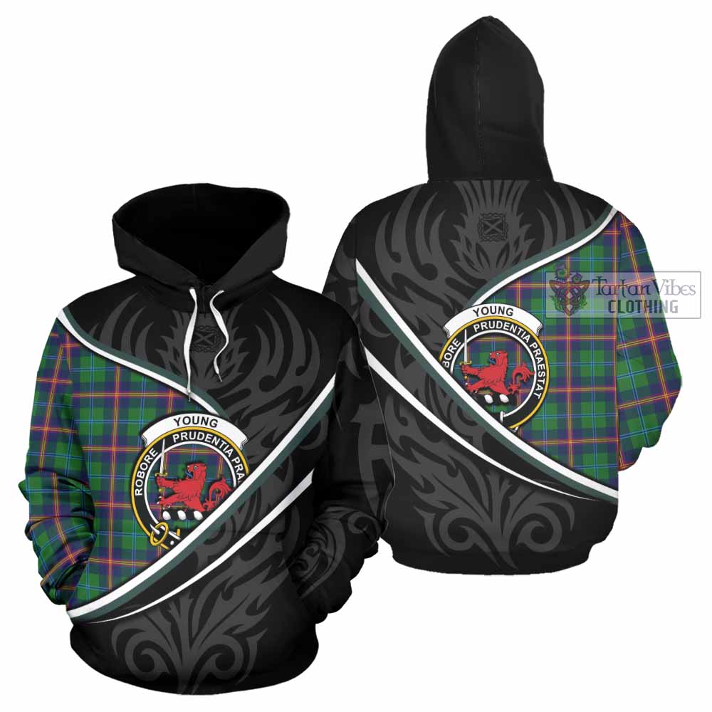 Young Tartan Family Crest Hoodie Celtic Scottish Thistle Floral - Tartan Vibes Clothing