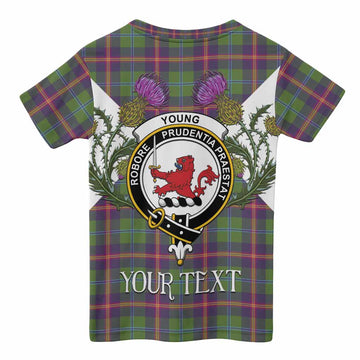 Young Tartan Family Crest Kid T-shirt Scottish Burns Night Thistle Floral