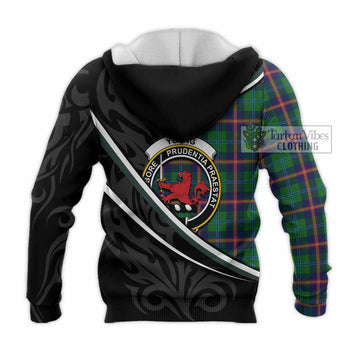 Young Tartan Family Crest Knitted Hoodie Celtic Scottish Thistle Floral - Tartan Vibes Clothing