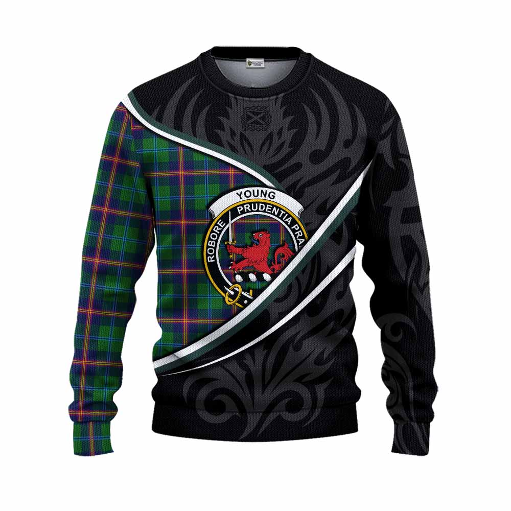 Young Tartan Family Crest Knitted Sweater Celtic Scottish Thistle Floral - Tartan Vibes Clothing