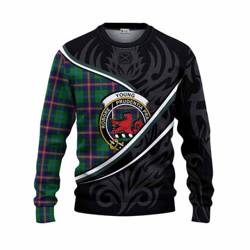 Young Tartan Family Crest Knitted Sweater Celtic Scottish Thistle Floral - Tartan Vibes Clothing