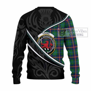 Young Tartan Family Crest Knitted Sweater Celtic Scottish Thistle Floral - Tartan Vibes Clothing