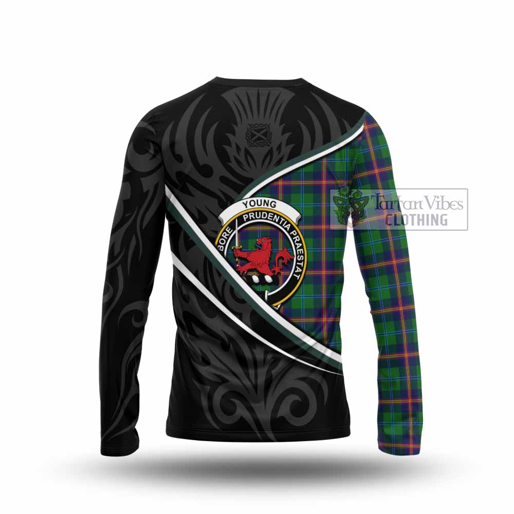 Young Tartan Family Crest Long Sleeve T-Shirt Celtic Scottish Thistle Floral - Tartan Vibes Clothing