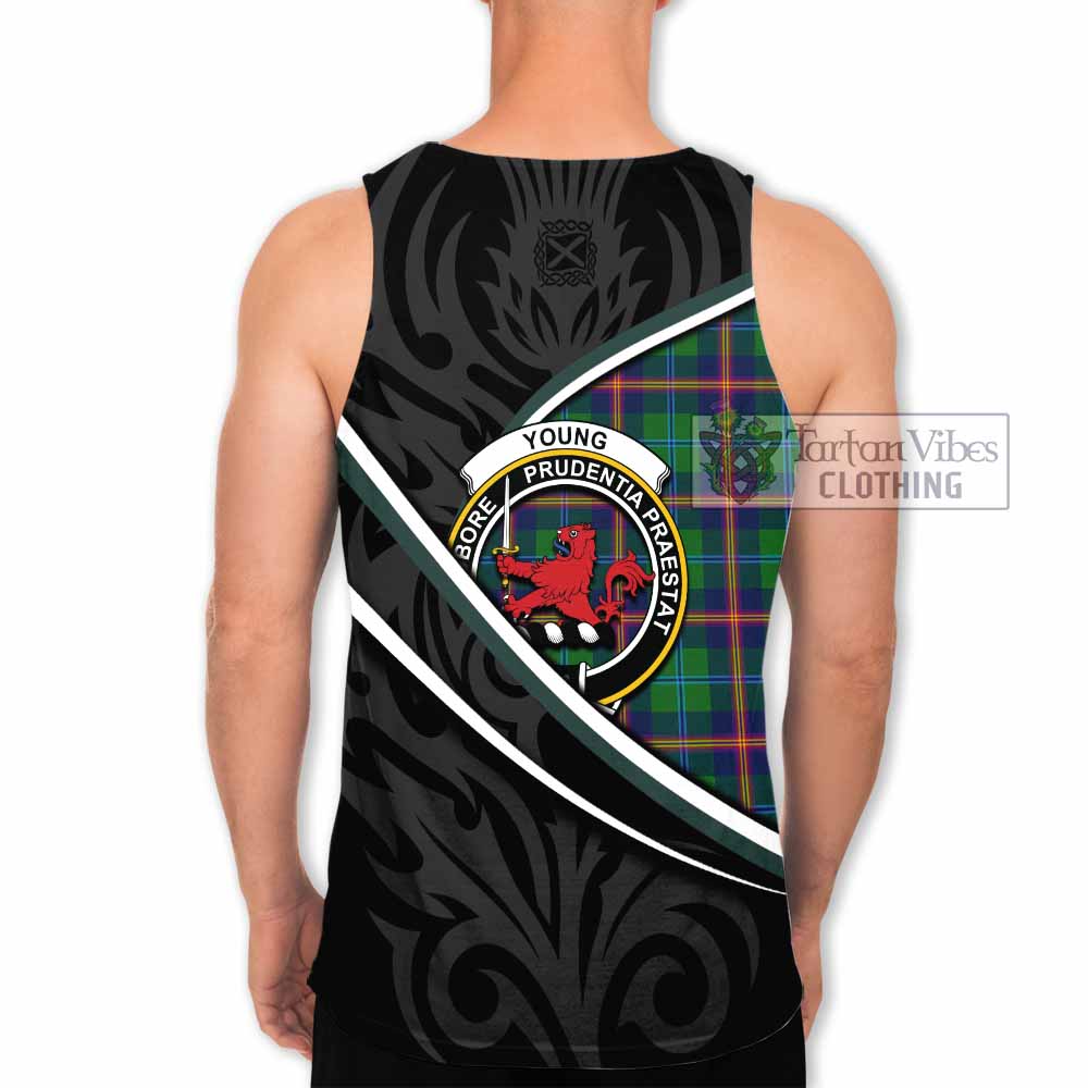 Young Tartan Family Crest Men Tank Top Celtic Scottish Thistle Floral - Tartan Vibes Clothing