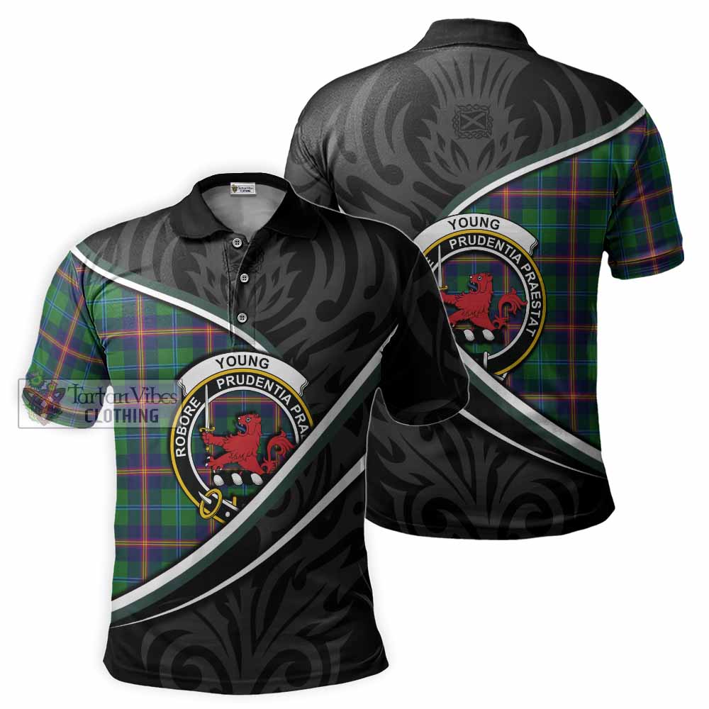 Young Tartan Family Crest Polo Shirt Celtic Scottish Thistle Floral - Tartan Vibes Clothing