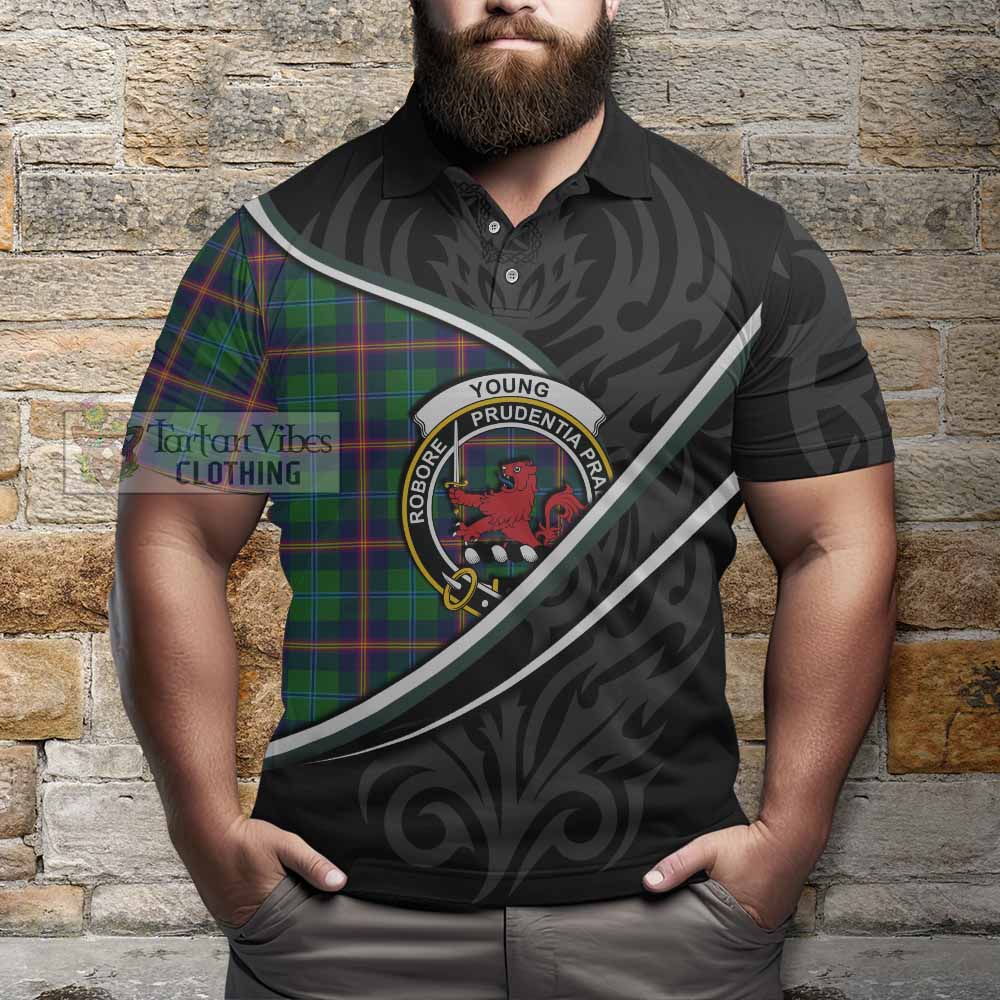 Young Tartan Family Crest Polo Shirt Celtic Scottish Thistle Floral - Tartan Vibes Clothing
