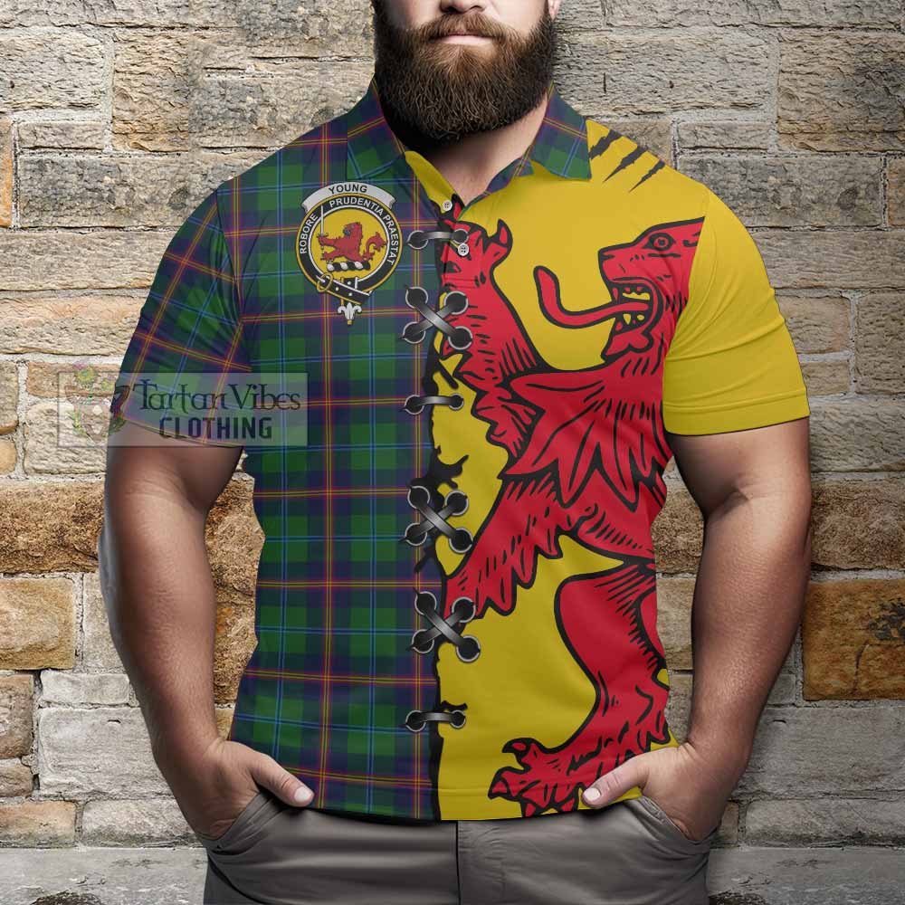 Young Tartan Family Crest Polo Shirt Lion Rampant Honor - Tartan Vibes Clothing