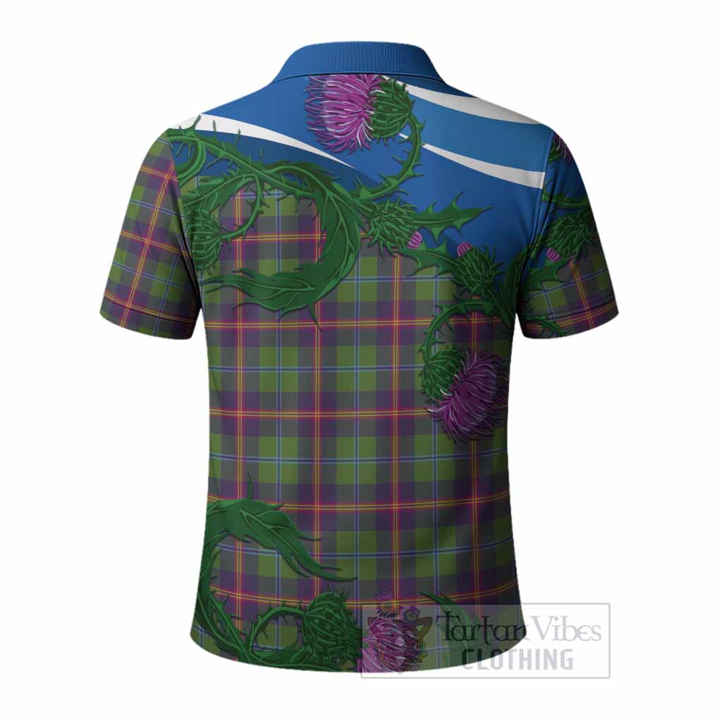 Young Tartan Family Crest Polo Shirt Thistle in Minimalism