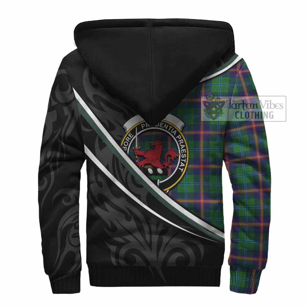 Young Tartan Family Crest Sherpa Hoodie Celtic Scottish Thistle Floral - Tartan Vibes Clothing