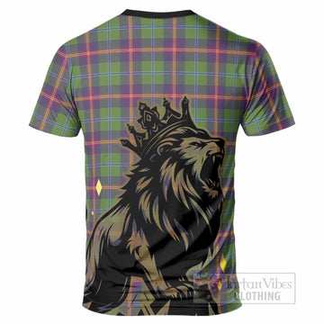 Young Tartan Family Crest T-Shirt Crowned Lion Roaring