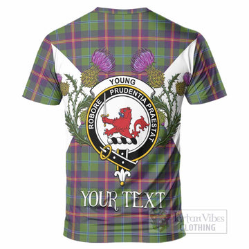 Young Tartan Family Crest T-Shirt Scottish Burns Night Thistle Floral
