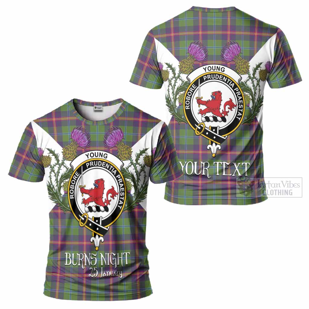 Young Tartan Family Crest T-Shirt Scottish Burns Night Thistle Floral